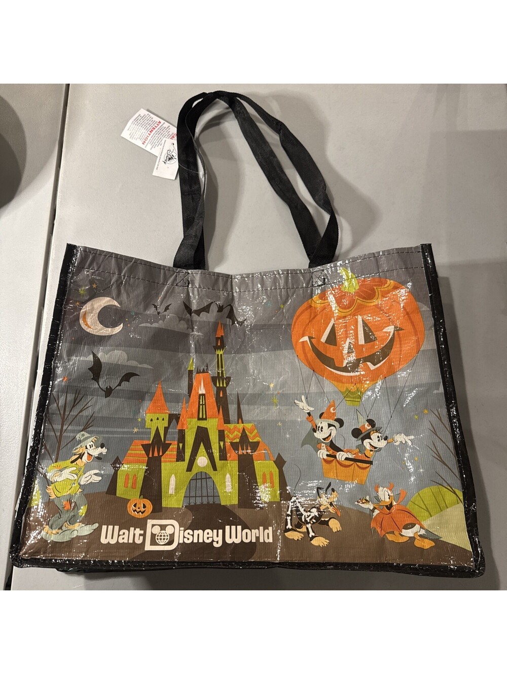 NEW 2025 Disney Parks WDW Halloween Reusable Tote Bag Mickey Minnie Goofy Donald